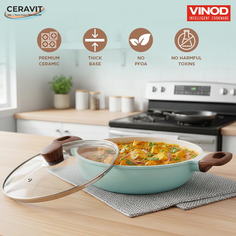 Ceramic Non Stick Deep Kadai