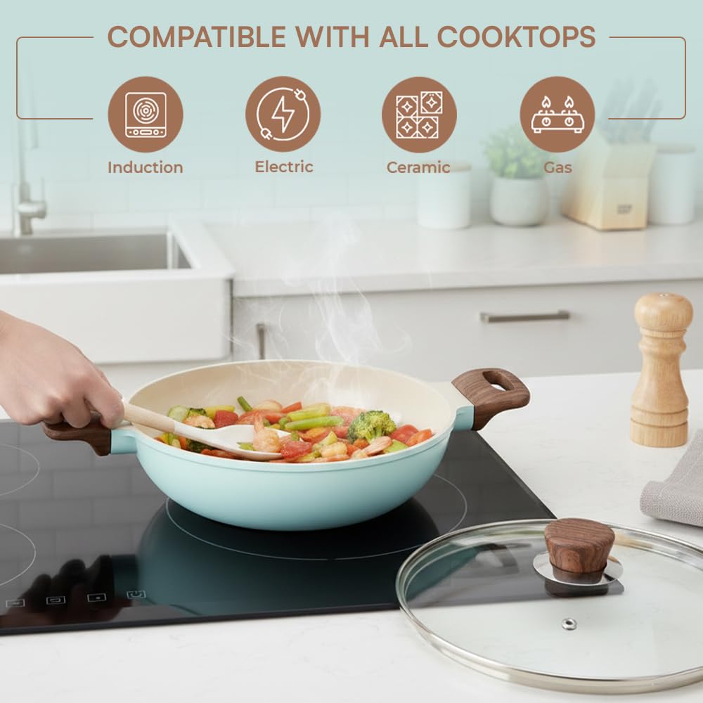 Ceramic Non Stick Deep Kadai