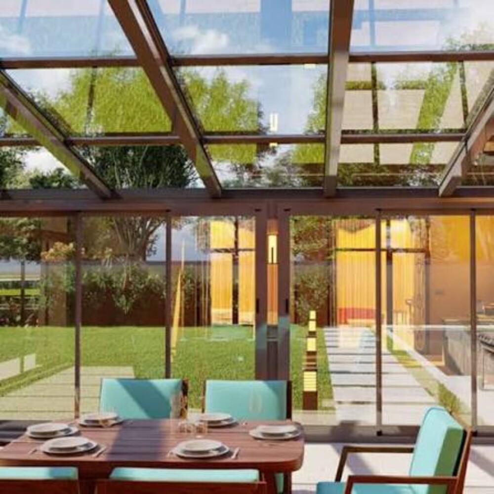 Retractable Sliding Glass Roofing System