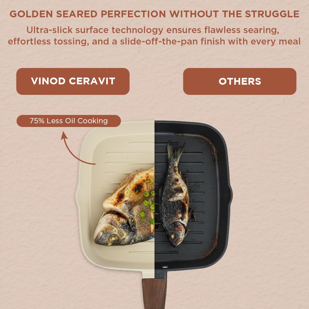 Ceramic Non Stick Grill Pan 24 cm