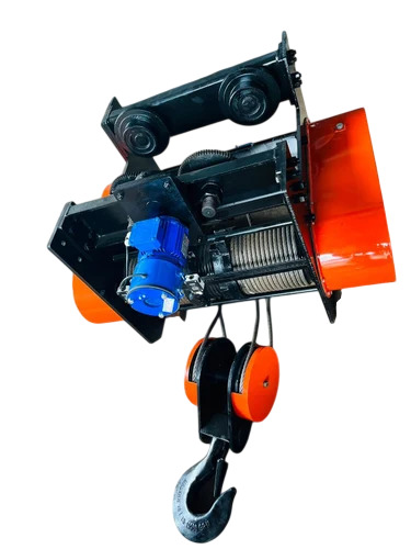 7.5 Ton Modular Electric Hoist - Steel Frame, Orange/Black, IP54 Protection, Trolley Mounted, Pendant Control