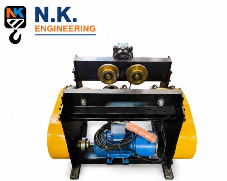 1.5 Ton Electric Wire Rope Hoist - Rigid Steel Frame, Yellow and Black, 415V, Pendant Control, Wire Drum Lifting