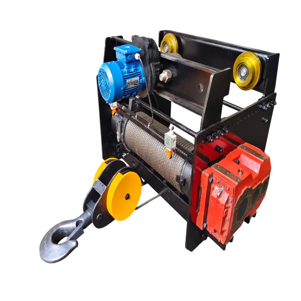 Elecon Electric Wire Rope Hoist - Mild Steel, Blue, 10 Ton Capacity, 15m Lift | Pendant Control, Overload Protection, Top Running Mount
