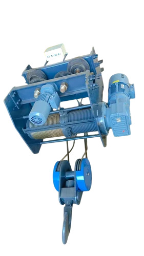 7.5 Ton Industrial Electric Wire Rope Hoist - Mild Steel, Grooved Steel Drum, Remote Controlled Double Girder, Motorized Trolley