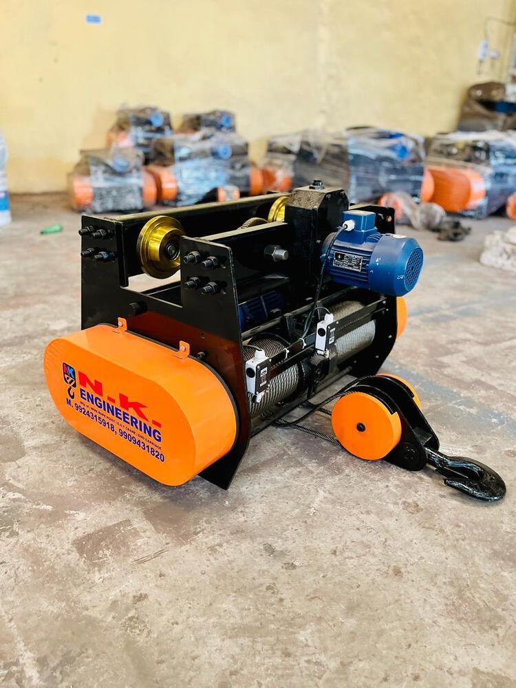 Electric Three Phase Wire Rope Hoist - Capacity: 1-3 Ton