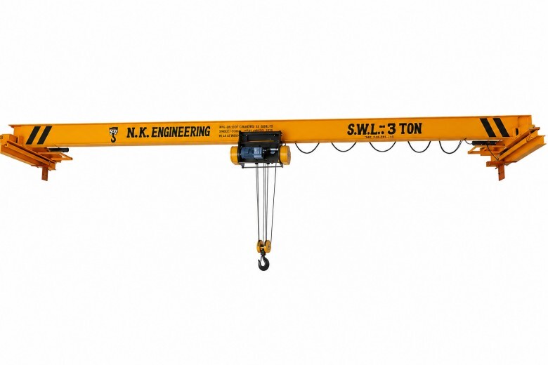 Single Girder EOT Crane - Heavy Duty Steel, 5-10 Ton Load, 1-10m Span | Box-Type Girder, Pendant or Remote Control, Overhead Mounted