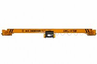 3 Ton Single Beam Eot Crane - Yellow, 20m Span, Electric Hoist, Anti-corrosive Coating, Overload Protector