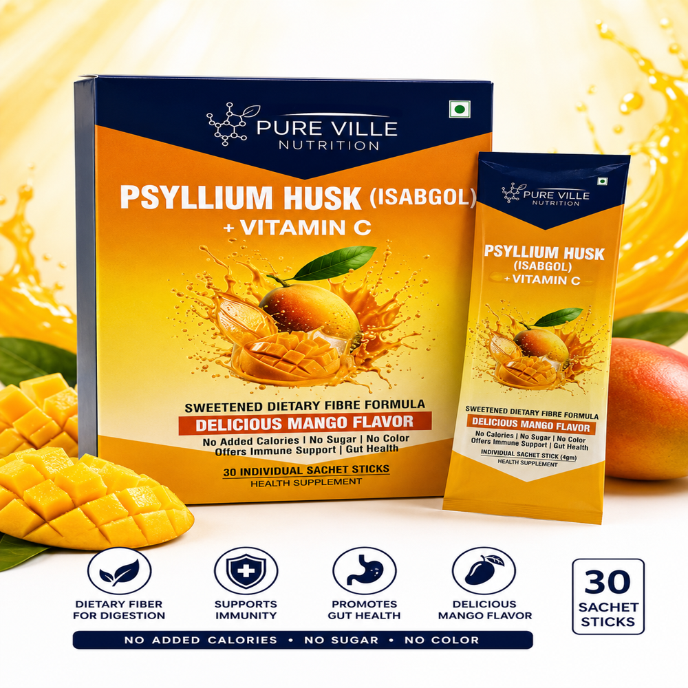 Psyllium Husk Isabgol Mango with Vitamin C Sachets