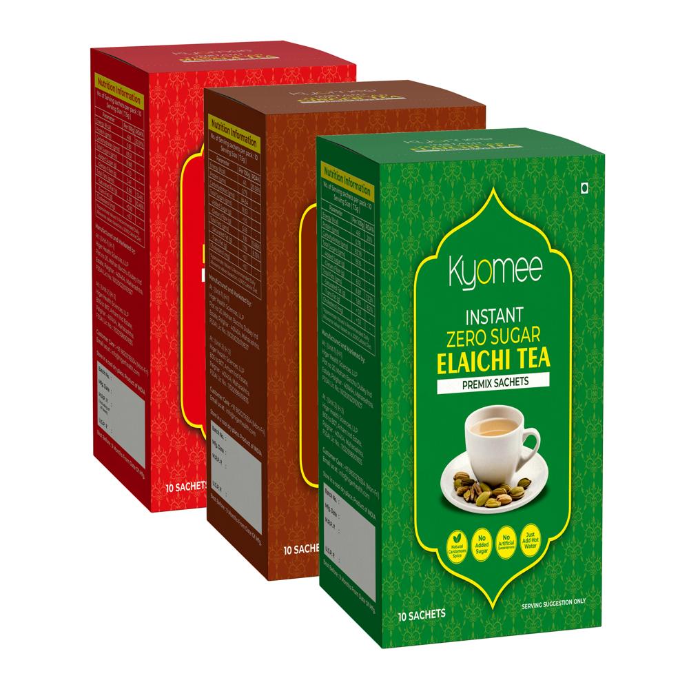 Kyomee Instant No Sugar Cardamom Tea Premix 