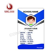 School Id Card - Pvc Plastic 85x55mm Multi-color, Laminated Glossy/matte Finish | Customized Design, Water Resistant, Lanyard Slot, Variable Data Printing