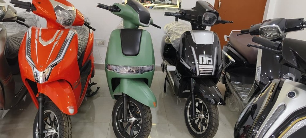 Green Electric Scooter
