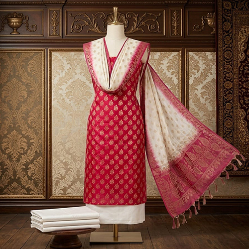 Pure Tussar Silk Suit  Pattern Type - Buti  Fabric