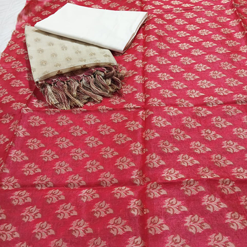 Pure Tussar Silk Suit  Pattern Type - Buti  Fabric
