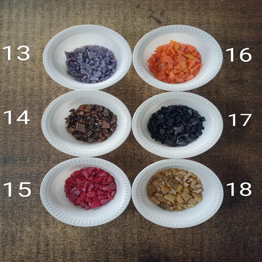 SUPER ROUND POLISHED GLASS PEBBLES IN MIX COLOR / glass FLAT ROUND PEBBLES
