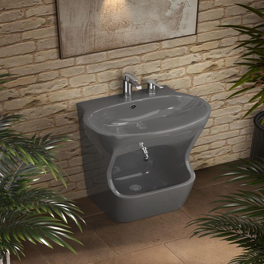 Wudu Basin Grey - Installation Type: Floor Mounted