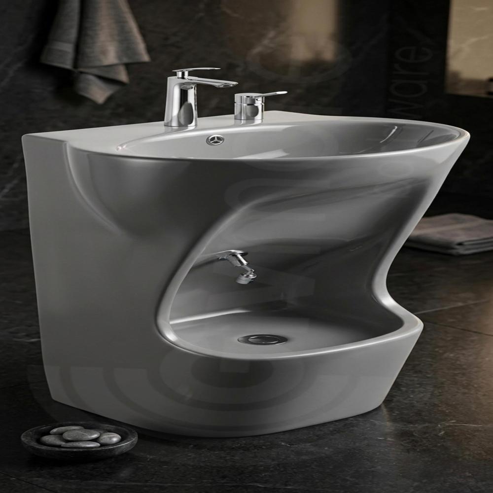 Wudu Basin Grey - Installation Type: Floor Mounted