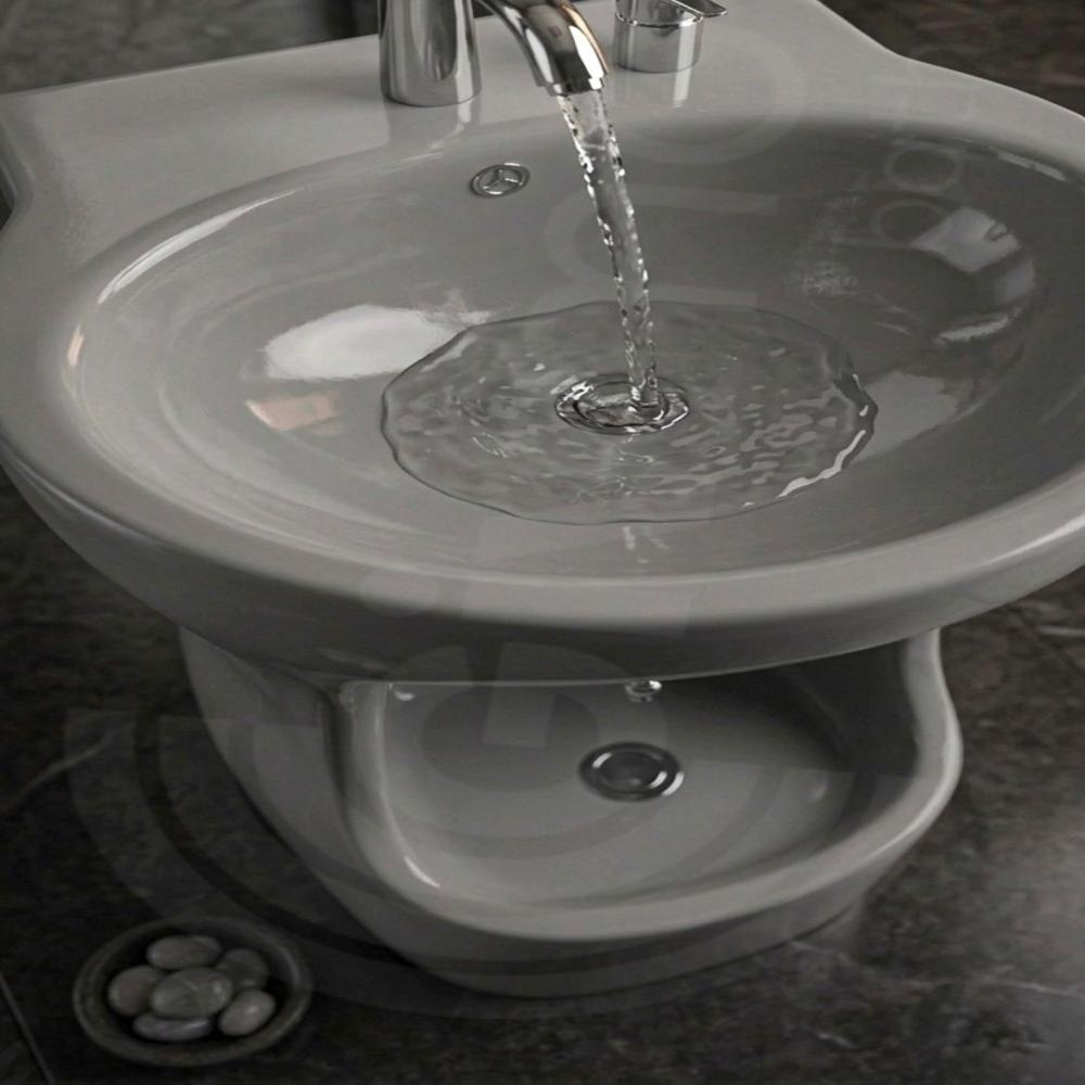 Wudu Basin Grey - Installation Type: Floor Mounted