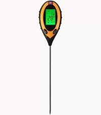 Soil Ph Meter - Mild Steel Probe, 40x25x320mm, Blue, 4-in-1 Multi-parameter Tester, Digital Backlit Display