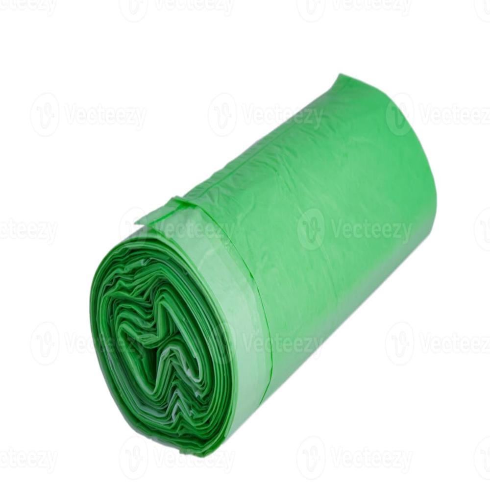 Green garbage bag roll 17x19
