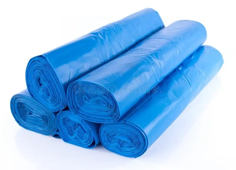 Blue garbage bag roll 17x19