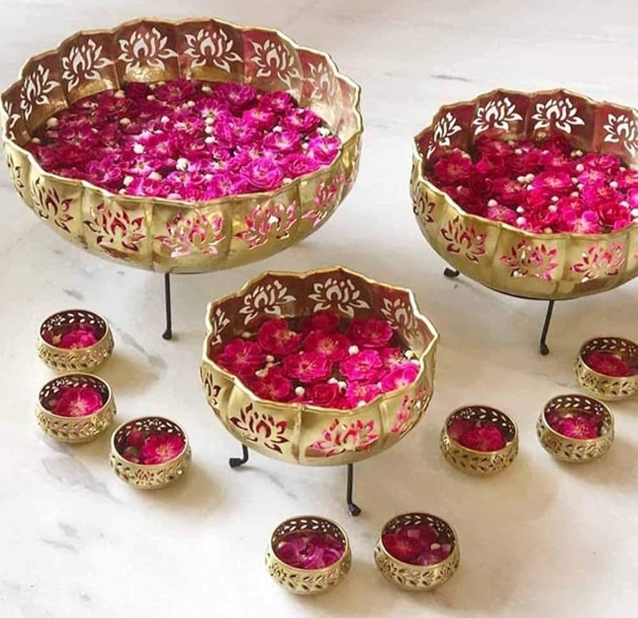 Lotus Urli Set - Color: Gold