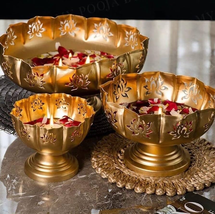 Lotus Urli Set - Color: Gold