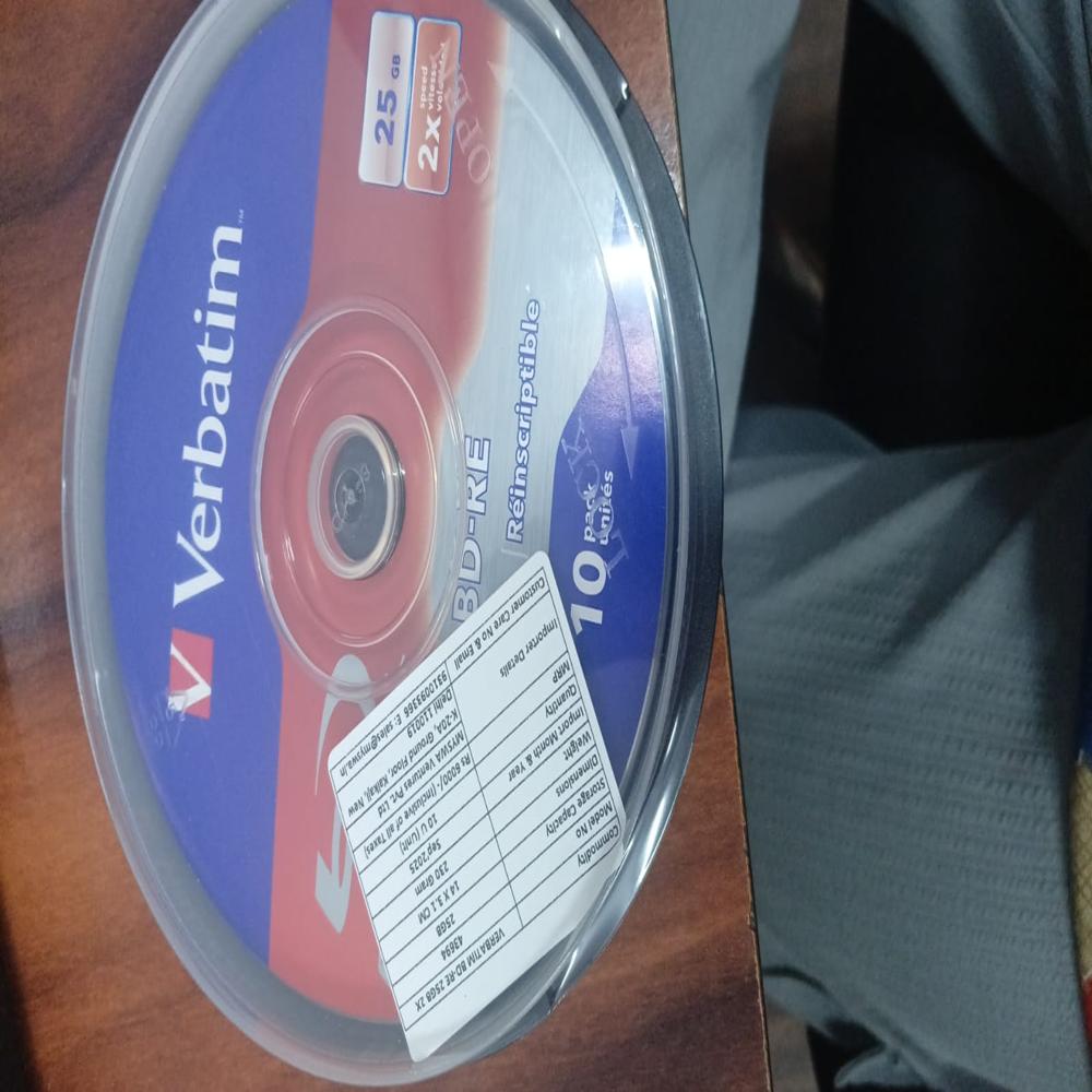VERBATIM BD-RE 25GB 10PK