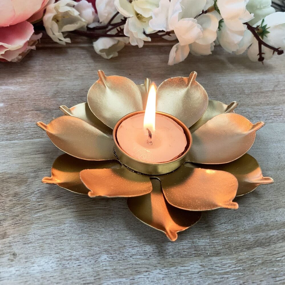 lotus flower candle stand