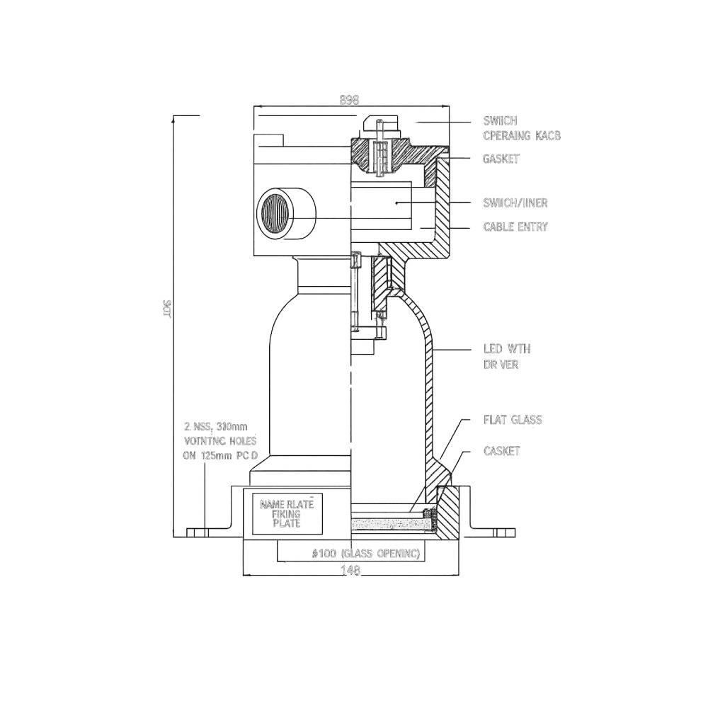 Reaction Vessel Lamp - Material: Ms