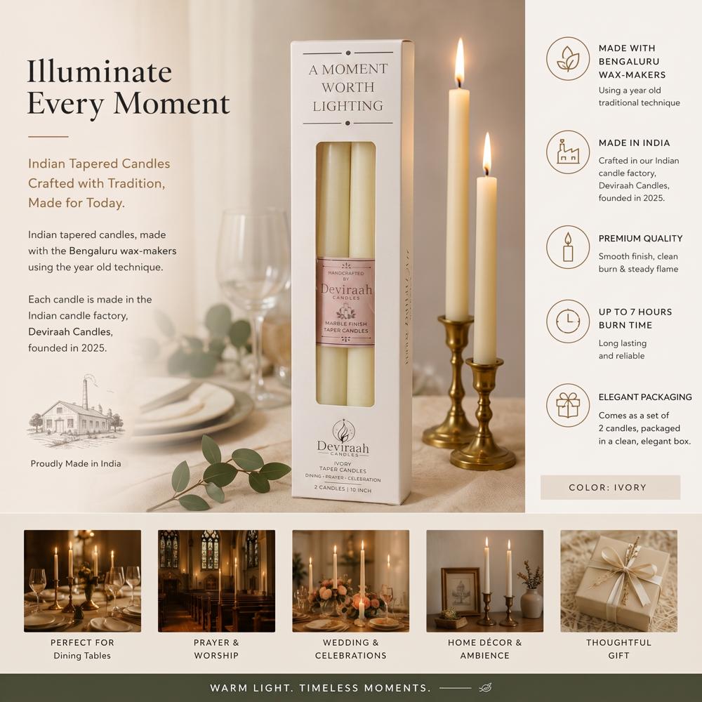 Taper Candles - Burning Time: 7 Hours