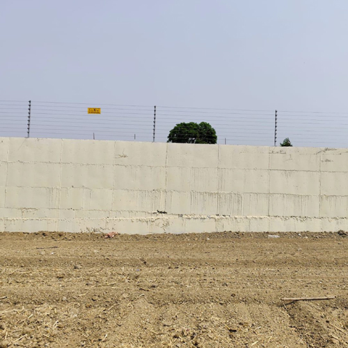 Boundary Wall Fencing - Precast Concrete, 6-12 Feet Height, Grey, 4-6 Inches Thick | Durable, Weather Resistant, High Strength