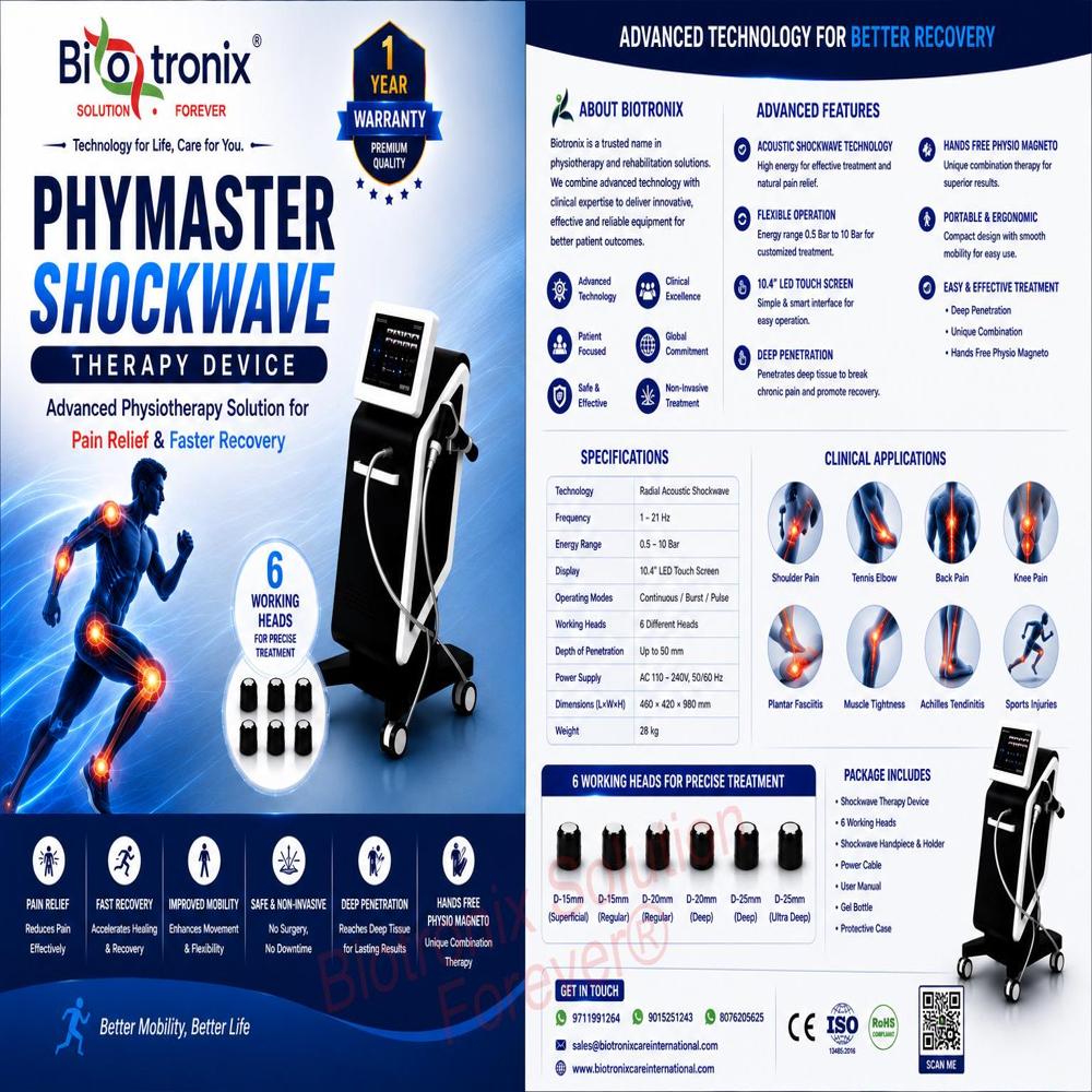Clinical Shockwave Therapy Machine with LED Touch Screen