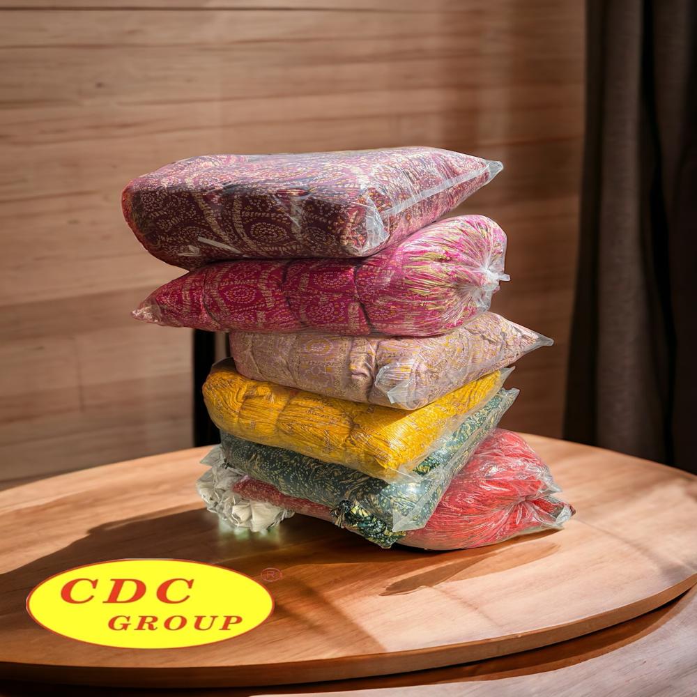 Bandhani Dupatta - Color: Red Yellow Rani Pink