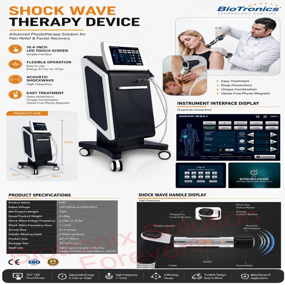 Advanced Phymaster Premium ESWT Shockwave Therapy System