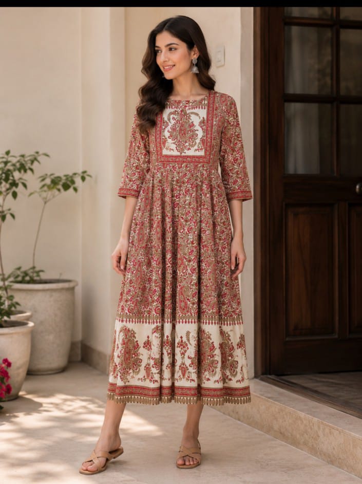 Cotton Cambric Anarkali Kurta