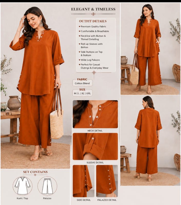 Cotton Cambric Co Ord Set