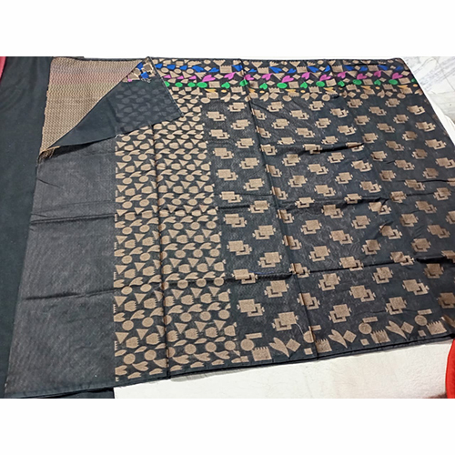 Premium Banarasi Cotton Silk Geometric Buta Saree