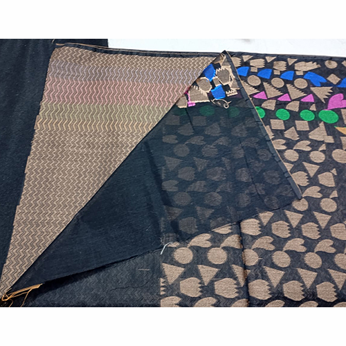 Premium Banarasi Cotton Silk Geometric Buta Saree