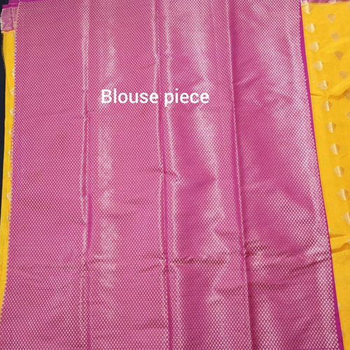 Premium Banarasi Dupien Silk Zari Buti Contrast Saree