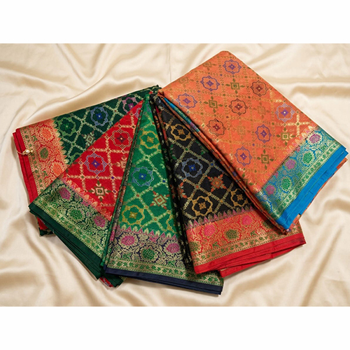 Premium Banarasi Dupien Silk Meenakari Jaal Saree