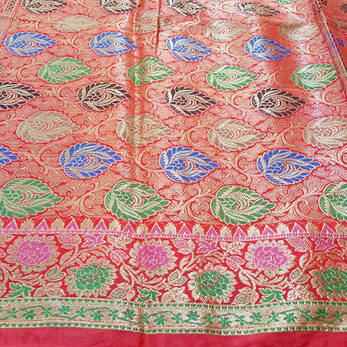Premium Banarasi Dupien Silk Meenakari Jaal Saree