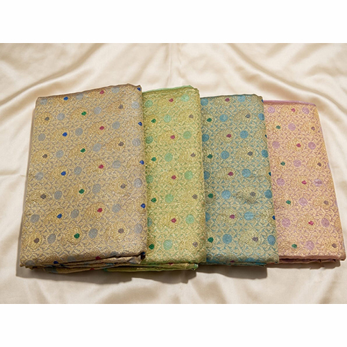 Premium Banarasi Tissue Silk Meenakari Buti Wedding Wear Saree