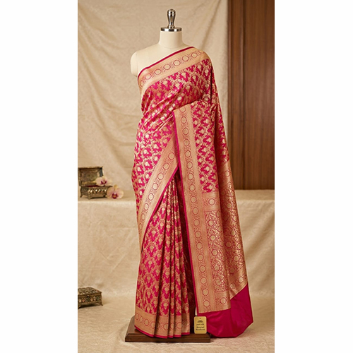 Katan Single Jaal Silk Saree Pattern Type - Single Jaal Fabric