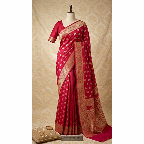 Katan Silk Saree Pattern Type - Zari Buti