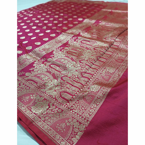 Katan Silk Saree Pattern Type - Zari Buti