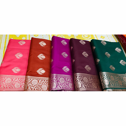 Premium Banarasi Ethnic Floral Buti Mashru Silk Saree