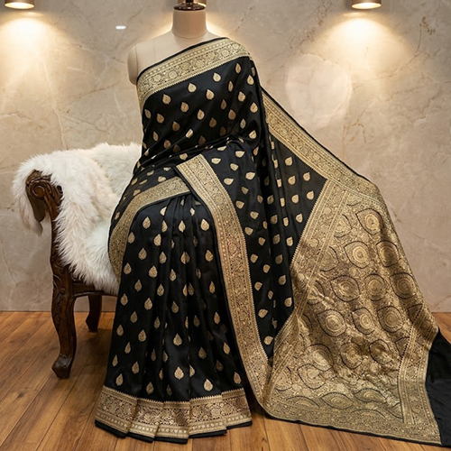 Fancy Party Wear Mashru Silk Saree Pattern Type - Zari Woven Buti