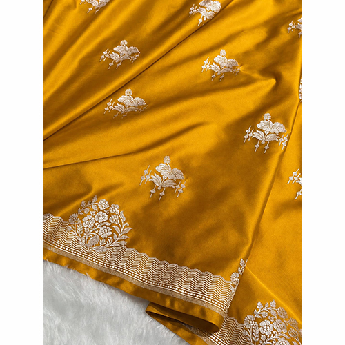 Wedding Wear Floral Buti Soft Mashru Silk Saree