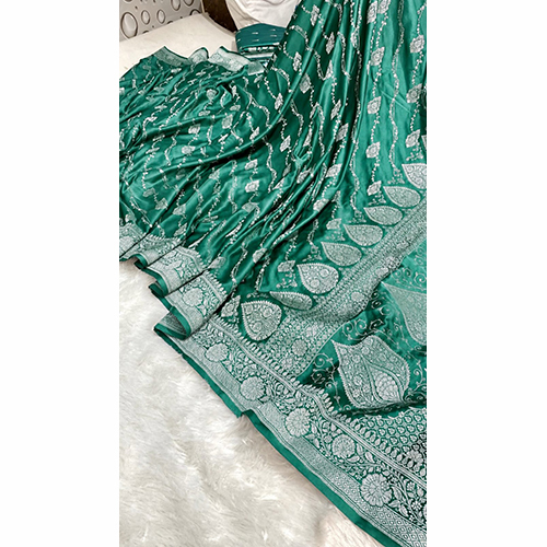 Banarasi Laheriya Buti Mashru Silk Party Wear Saree