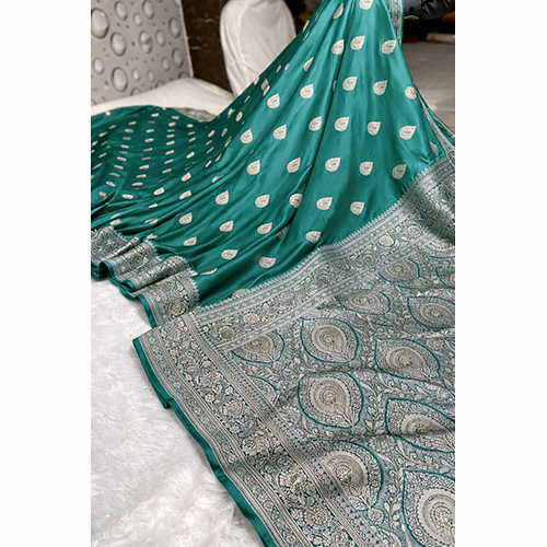 Fancy Party Wear Mashru Silk Saree  Pattern Type - Zari Woven Buti Fabric
